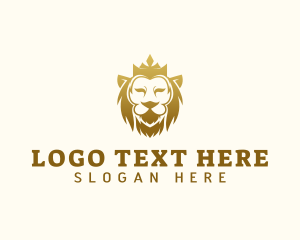 Vip - Luxury Crown Lion logo design