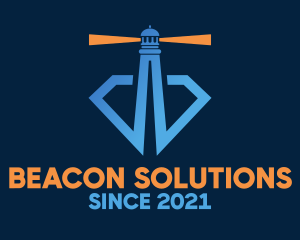 Beacon - Diamond Lighthouse Beacon logo design