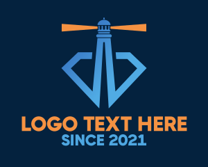 Coastal - Diamond Lighthouse Beacon logo design
