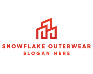 Red Modern Building logo design