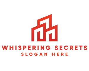 Red Modern Building logo design