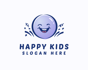 Cute Happy Balloon logo design