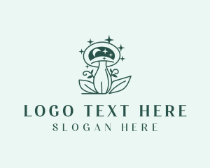 Shiitake - Herbal Fungus Mushroom logo design