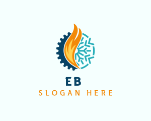 Fire Snowflake Element Logo