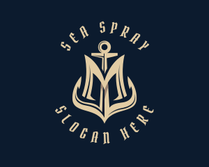 Maritime - Maritime Anchor Letter M logo design