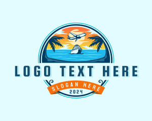 Ocean - Summer Cruise Travel logo design