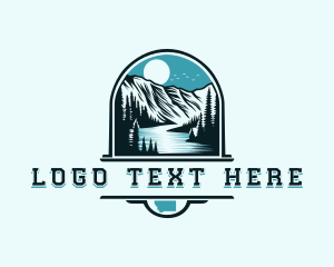 Map - Montana Glacier Mountain logo design