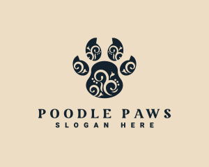 Decorative Animal Paw logo design