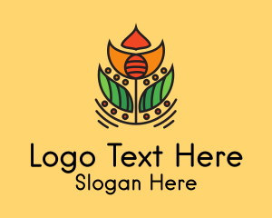 Leaf Flower Decoration  Logo