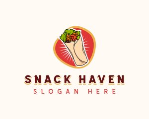 Shawarma Pita Wrap logo design