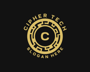 Cryptography - Digital Technology Blockchain logo design