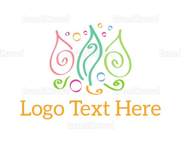 Colorful Swirl Doodles Logo