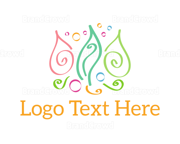 Feminine Swirl Doodles Logo