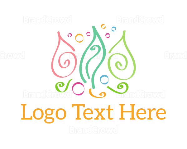 Colorful Swirl Doodles Logo