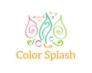 Dye - Colorful Swirl Doodles logo design