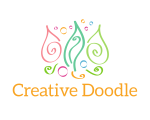 Colorful Swirl Doodles logo design