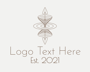 Aesthetic - Hipster Arrow Hourglass logo design