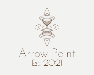 Archer - Hipster Arrow Hourglass logo design