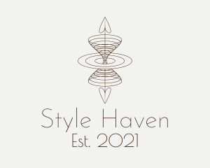 Sandglass - Hipster Arrow Hourglass logo design