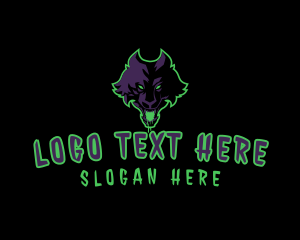 Mascot - Dark Wild Wolf logo design