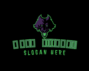 Gamer - Dark Wild Wolf logo design