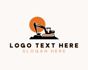 Excavator - Construction Industrial Excavation logo design