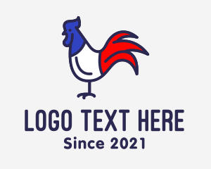 Gallic Rooster - France Chicken Rooster logo design