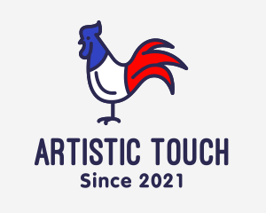 France Chicken Rooster logo design