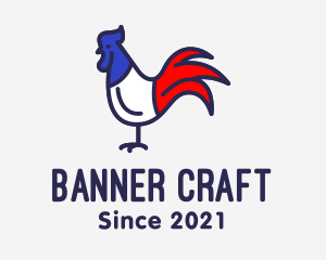 France Chicken Rooster logo design