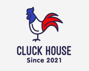 Chicken - France Chicken Rooster logo design