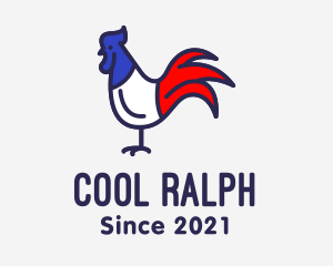 France Chicken Rooster logo design