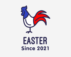Orange Bird - France Chicken Rooster logo design