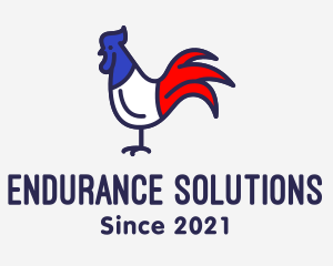 France Chicken Rooster logo design