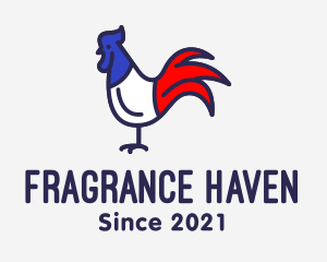 France Chicken Rooster logo design