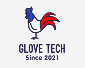 France Chicken Rooster logo design