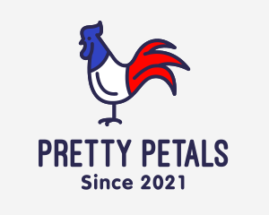 France Chicken Rooster logo design