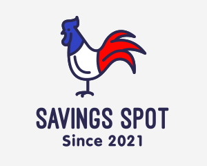 France Chicken Rooster logo design