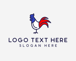 France Chicken Rooster Logo