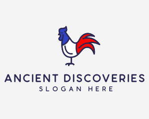 France Chicken Rooster logo design