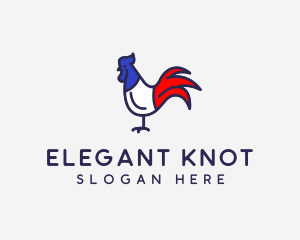 France Chicken Rooster logo design