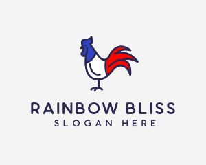 France Chicken Rooster logo design