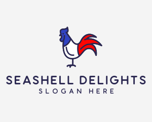 France Chicken Rooster logo design