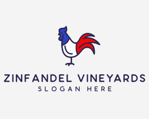 France Chicken Rooster logo design