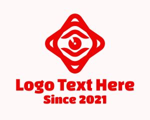 Optical Center - Red Eye Star logo design