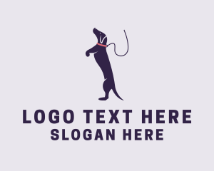 Dog Leash Playful Logo