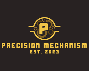 Mechanism - Steampunk Gear Cogs Mechanical logo design