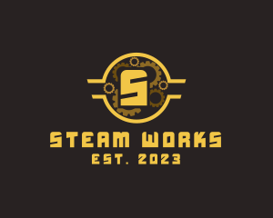 Steampunk - Steampunk Gear Cogs Mechanical logo design
