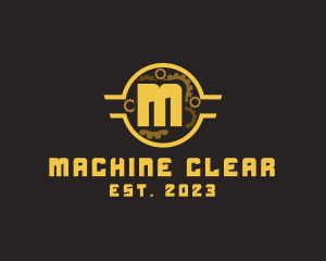 Steampunk Gear Cogs Mechanical logo design