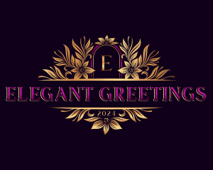 Crest Floral Leaves logo design