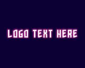 Neon Sign - Light Glow Wordmark logo design